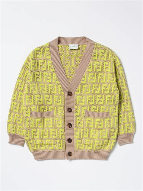 fendi kids cardigan|fendi print cardigan.